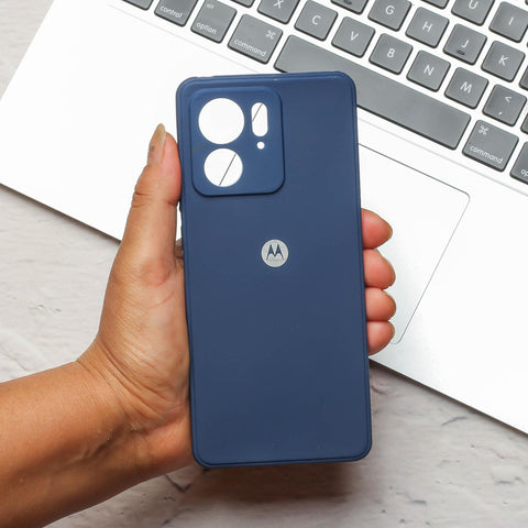 Dark Blue Candy silicone Case for Motorola Edge 40