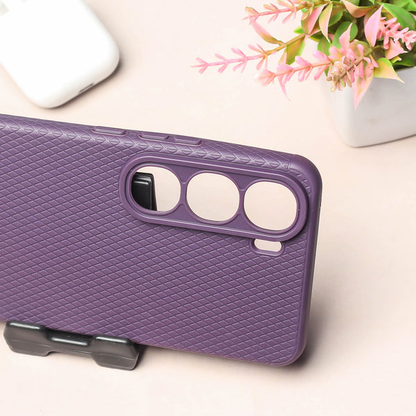 Deep Purple Line Wave Silicone Case for Vivo Y300