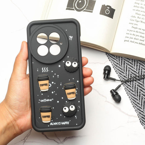 Black COFFEE (ALWAYS HAPPY) Silicone case for Oneplus 13