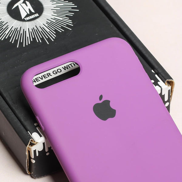 Purple Original Silicone case for Apple iphone 8 Plus