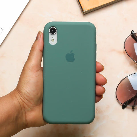 Green Original Silicone case for Apple iphone XR