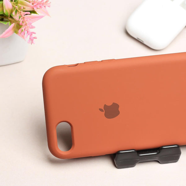 Brown Original Silicone case for Apple iphone 8