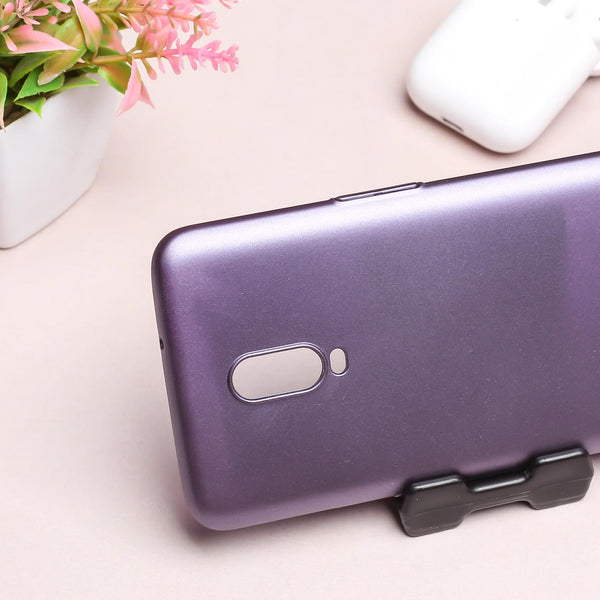 Deep Purple Thin Fit (TPU + Poly Carbonate) case for Oneplus 6T