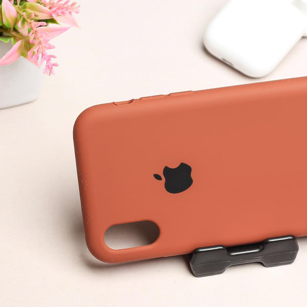 Brown Original Silicone case for Apple iphone Xs Max