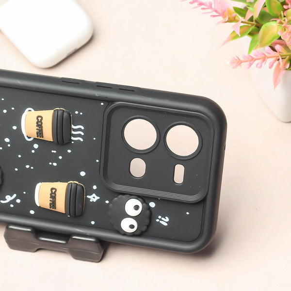 Black COFFEE (ALWAYS HAPPY) Silicone case for Vivo V25