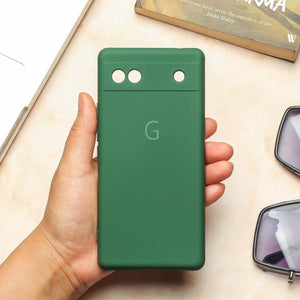 Dark Green Camera Original Silicone case for Google Pixel 6A