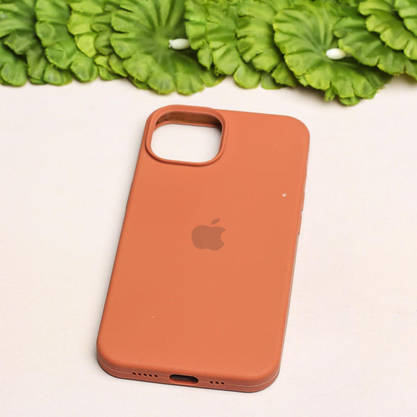 Brown Original Silicone case for Apple iphone 14 Plus