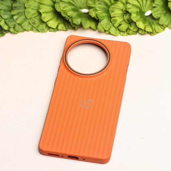 Brown SleekLine Silicone Case for Oneplus 13R