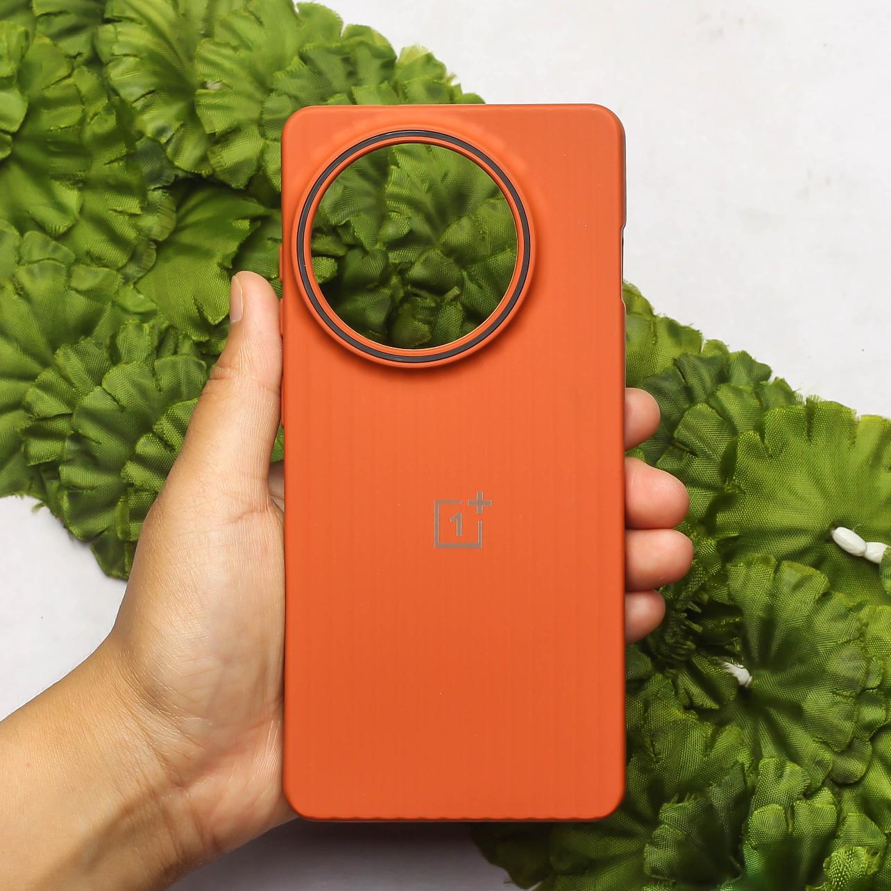 Brown SleekLine Silicone Case for Oneplus 13R