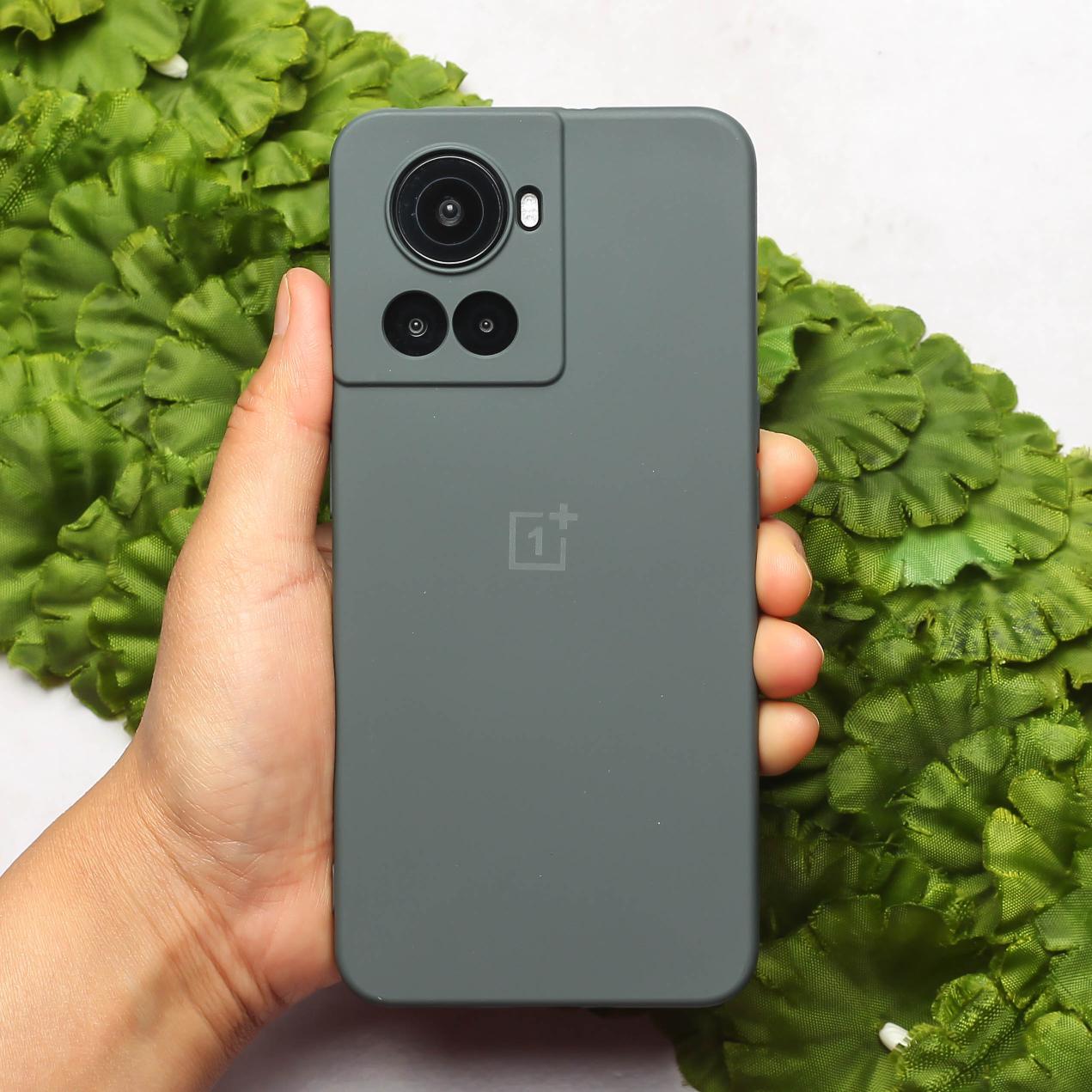 Grey Original Camera Safe Silicone case for Oneplus 10R