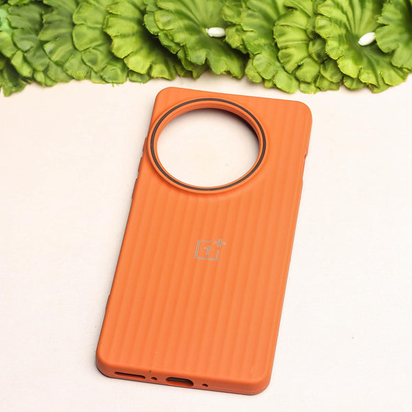 Brown SleekLine Silicone Case for Oneplus 13