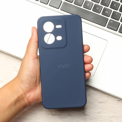 Dark Blue Camera Original Silicone case for Vivo V25