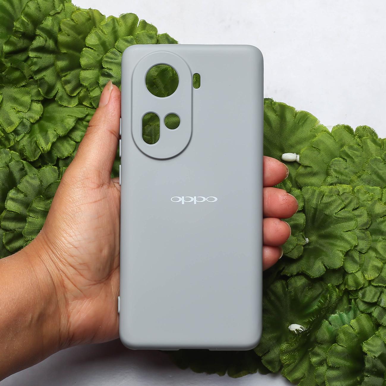Light Grey Camera Original Silicone case for Oppo Reno 11