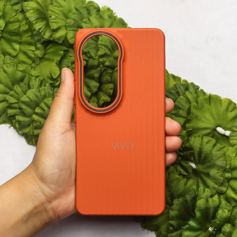 Brown SleekLine Silicone Case for Vivo V50