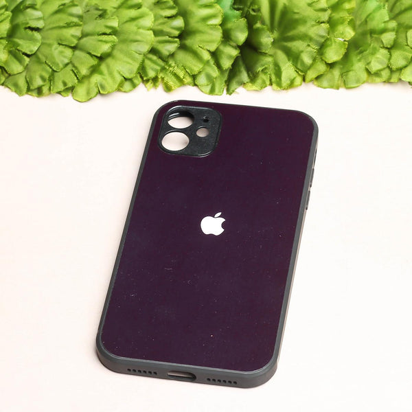 Black metal back case for Apple Iphone 12