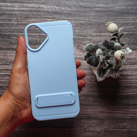GripStand Light Blue Silicone case for Apple iphone 16