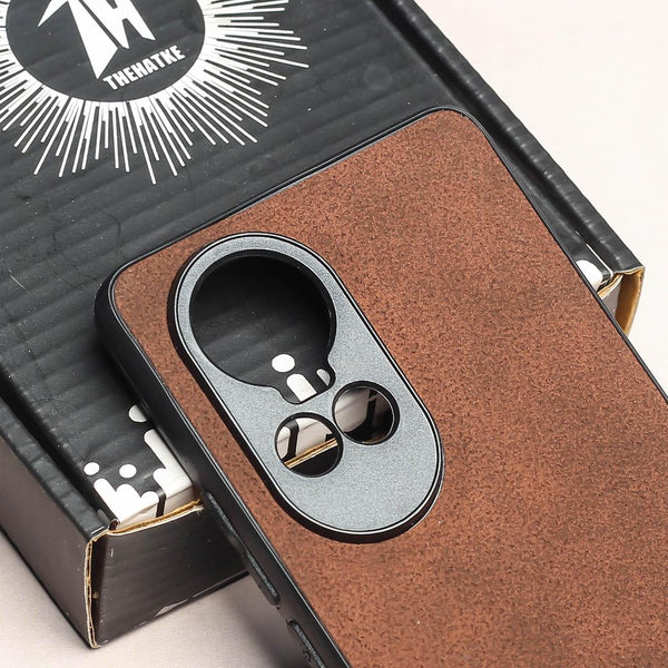 X-LEVEL Dark Brown Leather Case for Oppo Reno 10