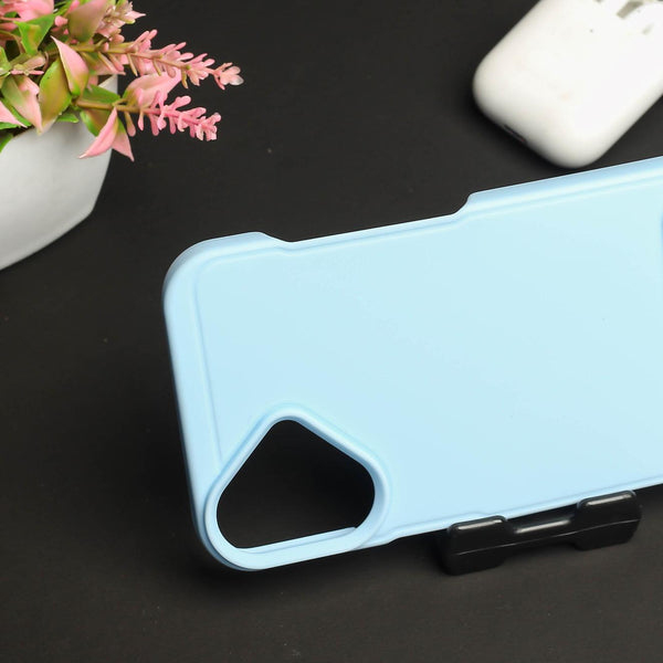 GripStand Light Blue Silicone case for Apple iphone 16