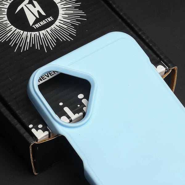 GripStand Light Blue Silicone case for Apple iphone 16