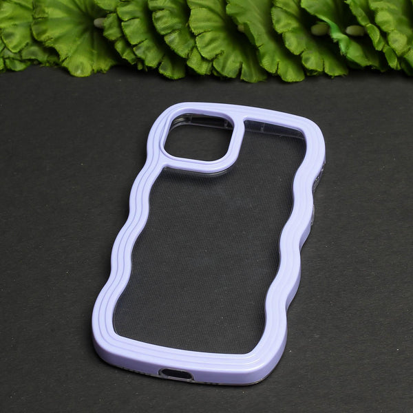 Purple Zig Zag Frame  Silicon Case for Apple Iphone 12 Pro Max