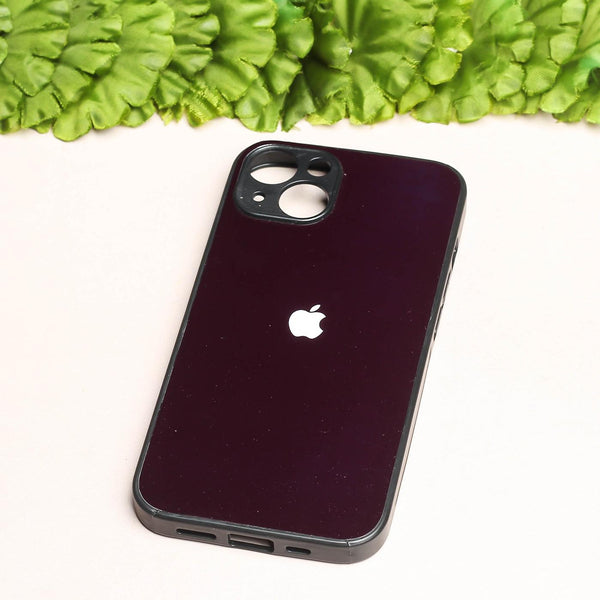Black metal back case for Apple Iphone 13