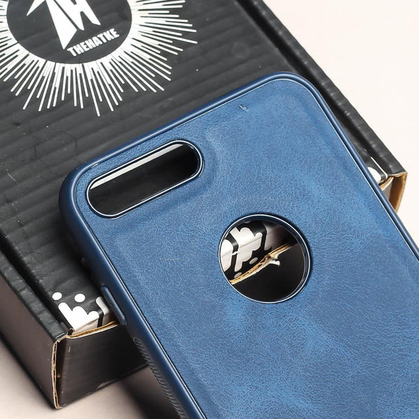 Dark Blue Classic Leather Case for Apple Iphone 7 Plus