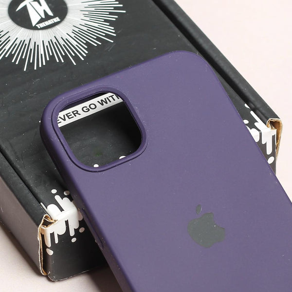 Deep Purple Original Silicone case for Apple iphone 15 Plus