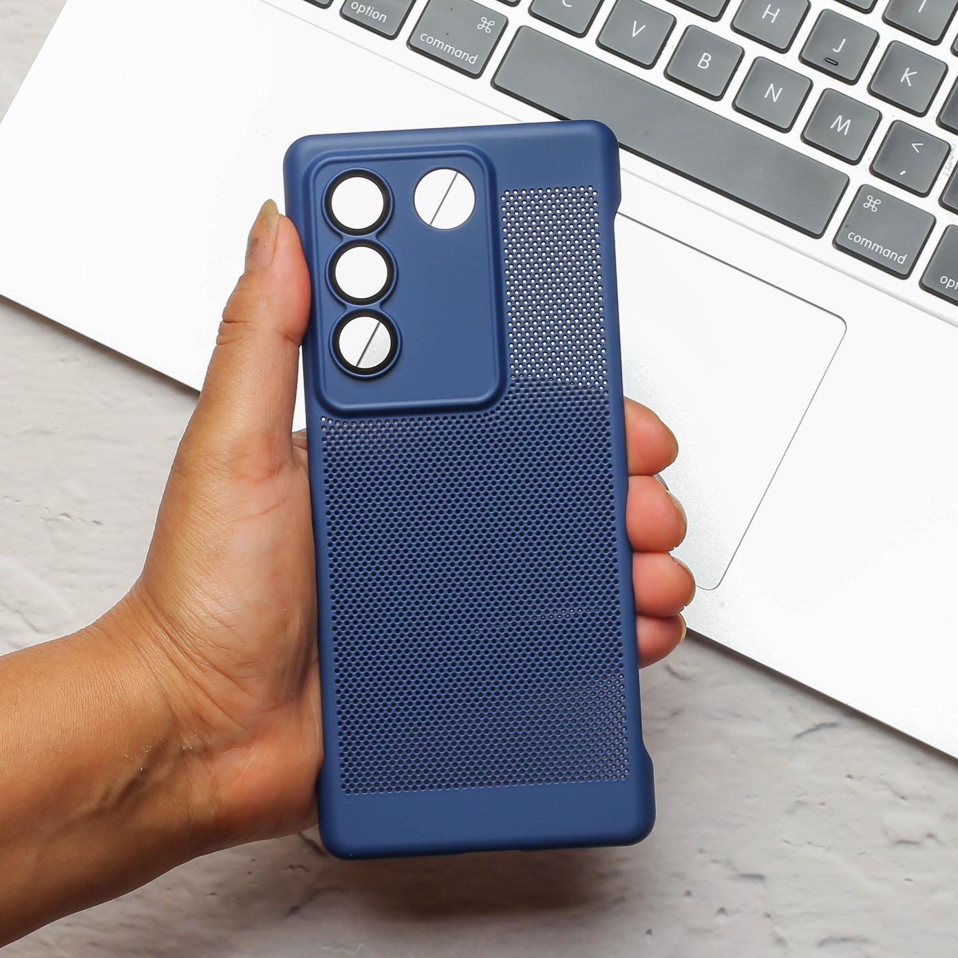 BREATHING DARK BLUE Silicone Case for Vivo V27 Pro