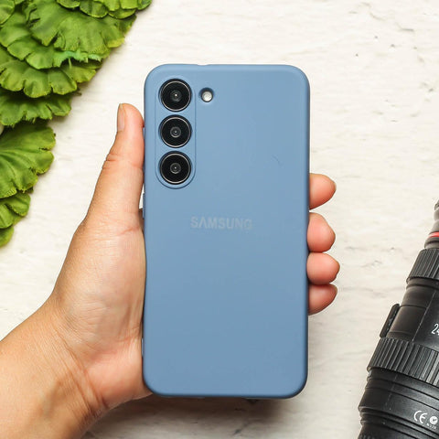 Pastel Blue Original Camera Safe Silicone case for Samsung S21 FE