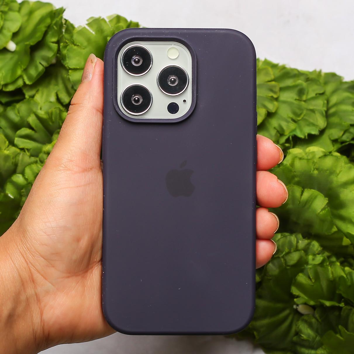 Deep Purple Original Silicone case for Apple iphone 15 Pro Max – The Hatke Deep Purple Original Silicone case for Apple iphone 15 Pro Max – The Hatke