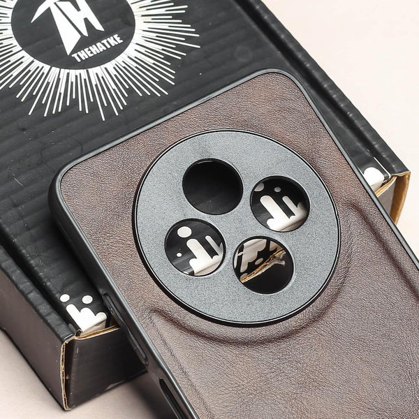 X-LEVEL Dark Brown Leather Case for OPPO Reno 12F 5G