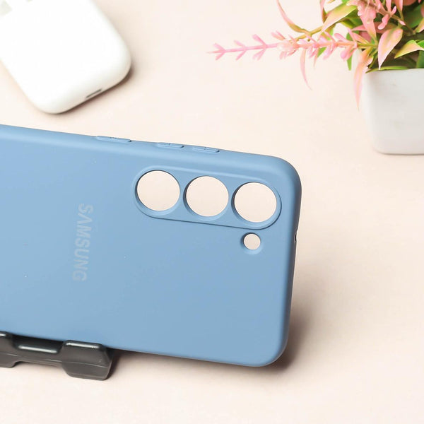 Pastel Blue Original Camera Safe Silicone case for Samsung S21 FE