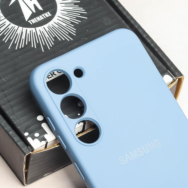 Pastel Blue Original Camera Safe Silicone case for Samsung S21 FE