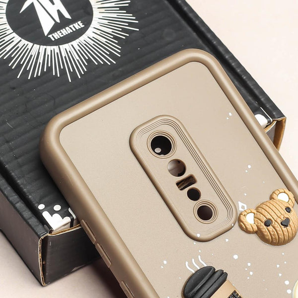 Brown COFFEE (ALWAYS HAPPY) Silicone case for Vivo V17 Pro
