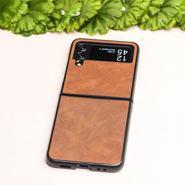 Brown Leather Case for Samsung Galaxy Z FLIP 3