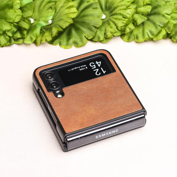 Brown Leather Case for Samsung Galaxy Z FLIP 3