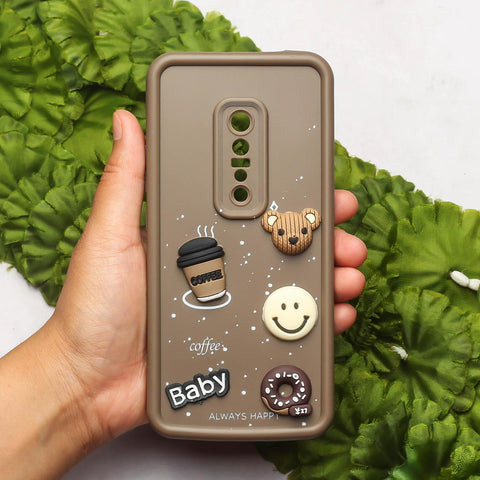 Brown COFFEE (ALWAYS HAPPY) Silicone case for Vivo V17 Pro