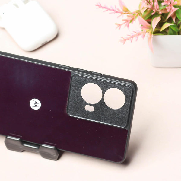 Black metal back case for Moto Edge 50 Fusion