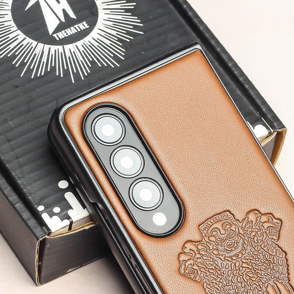 Ashoka Brown Leather Case for Samsung Galaxy Z Fold 4