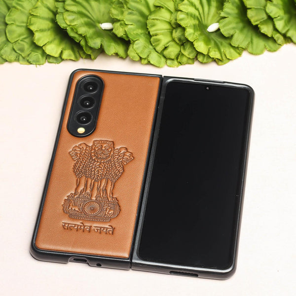 Ashoka Brown Leather Case for Samsung Galaxy Z Fold 4