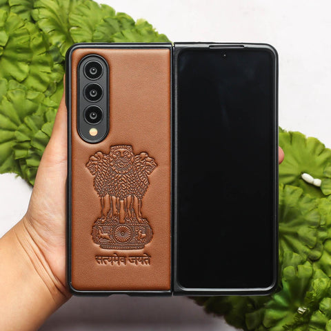 Ashoka Brown Leather Case for Samsung Galaxy Z Fold 4
