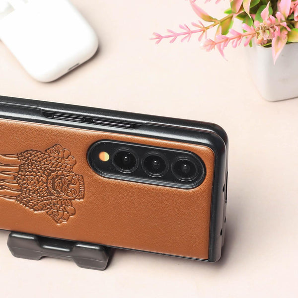 Ashoka Brown Leather Case for Samsung Galaxy Z Fold 4