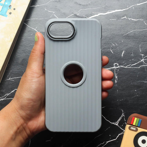 SleekLine Grey Silicone Case for Apple Iphone 16e