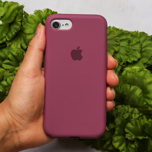 Dark Pink Original Silicone case for Apple iphone 8