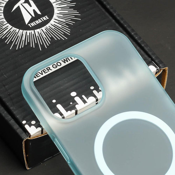 Blue Paper Matte Magsafe Case for Apple Iphone 15 Pro
