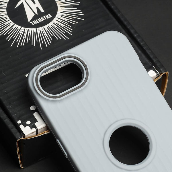 SleekLine Grey Silicone Case for Apple Iphone 16e