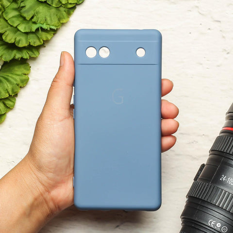 Light Blue Camera Original Silicone case for Google Pixel 6A