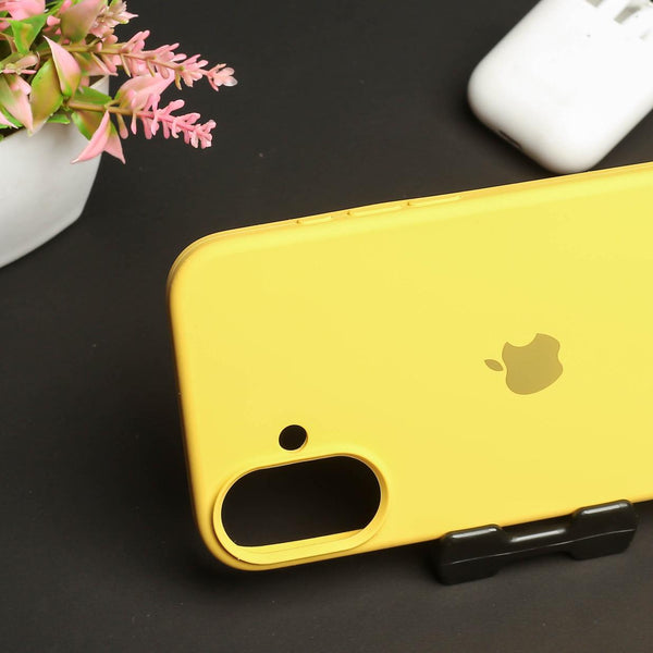 Yellow Original Silicone case for Apple iphone 16