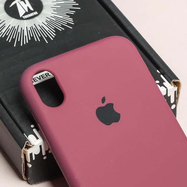 Dark Pink Original Silicone case for Apple iphone XR