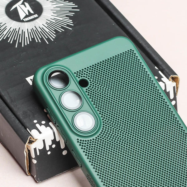 BREATHING  DARK GREEN Silicone Case for Samsung S24